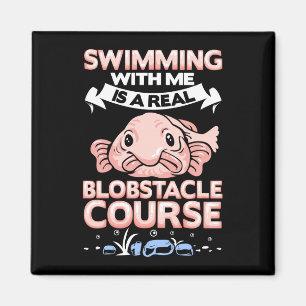 Mens swimming blobstacle course blobfish sea fish magnet