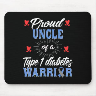 Mens T1D Proud Uncle Diabetes Awareness Type 1 Ins Mouse Mat