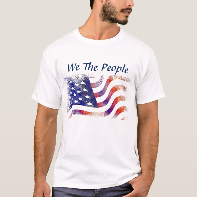 Men's T-Shirt - American Flag - We The People (Front)