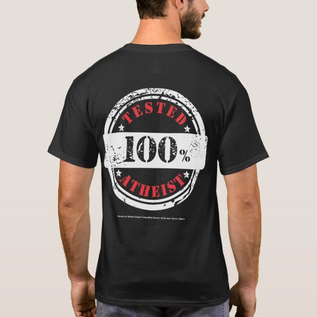 Men's T-Shirt: Atheist Slogan by Dominic Omenai T-Shirt (Back)