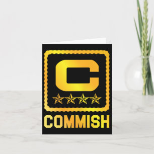 Mens T Shirt Commish Fantasy Football Draft Commis Card