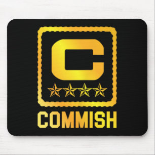 Mens T Shirt Commish Fantasy Football Draught Comm Mouse Mat