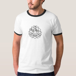 Men's T-Shirt Geometric Hexagon and Stylish 'H