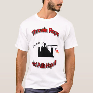 Mens T-Shirt magnet Fishing Throwin Rope Slogan