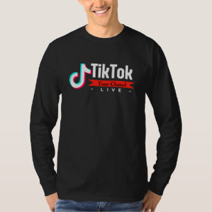 Men's T-Shirt Motif screen Printing Tiktok- Black