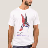 Mens T-Shirt Native Artist Hummingbird Design