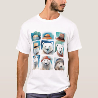 Men's T-shirt - Polar Bears in Hats
