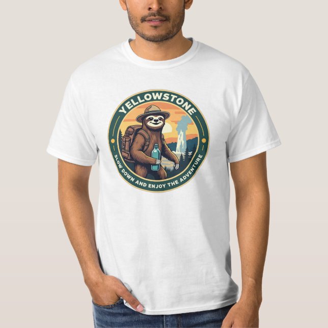 Men's T-Shirt - SLOW DOWN and Enjoy the Adventure! (Front)