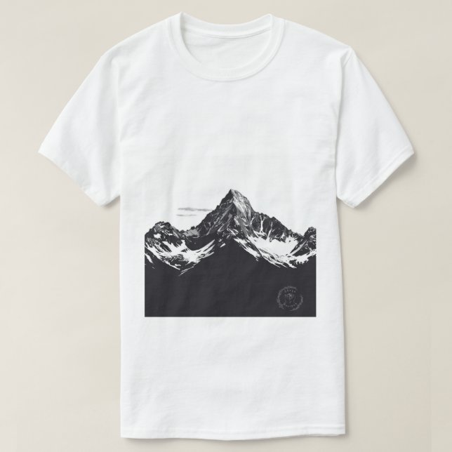 Men's t-shirt with a black and white design (Design Front)