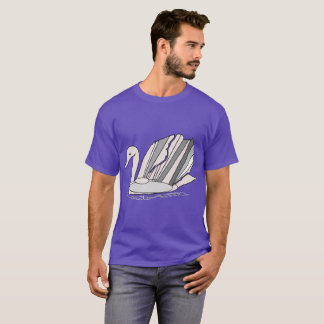Men's T-Shirt with Art Deco Swan