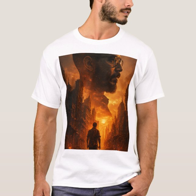 Men's t-shirts Apocalyptic Warrior Cinematic Post (Front)