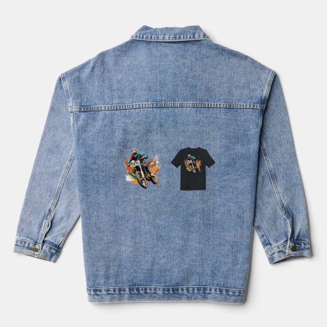 mens t-shirts denim jacket (Back)