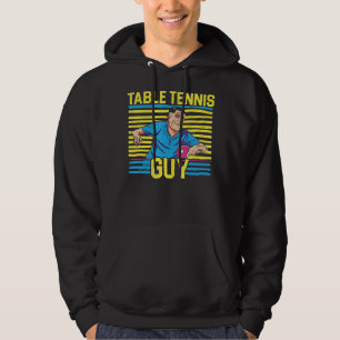 Mens Table Tennis Guy Ping Pong Player Racket Scie Hoodie