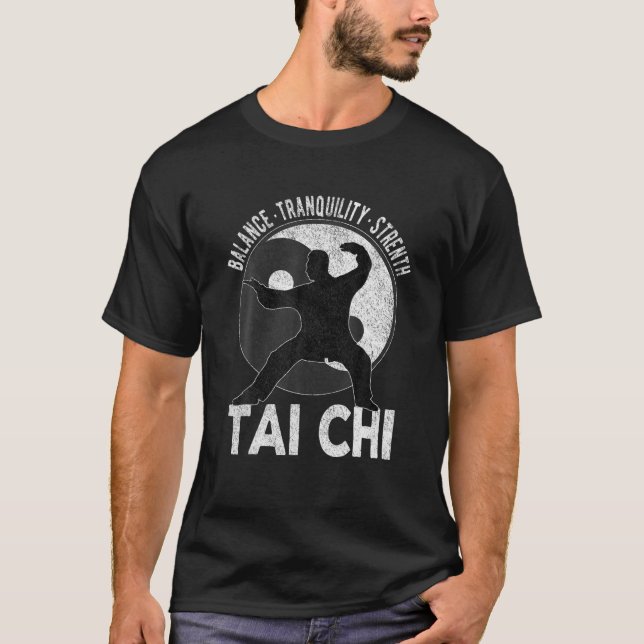 Mens Tai Chi Grandpa Yin Yang Martial Arts Taiji R T-Shirt (Front)
