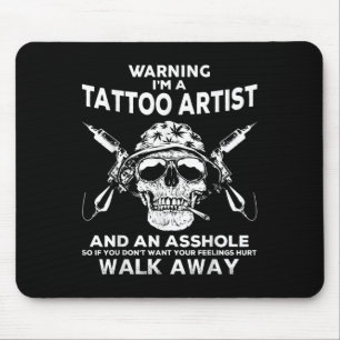 Mens Tattoo Artist Skull Graphic Tattoo Artist App Mouse Mat