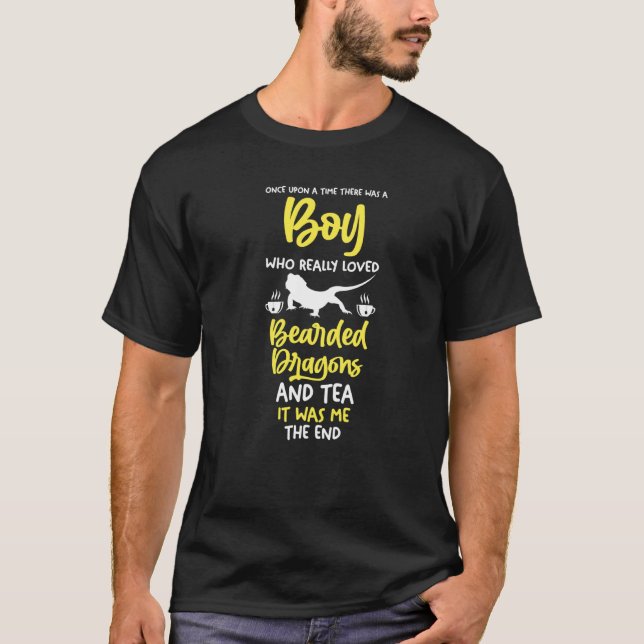 Mens Tea Bearded Dragon T-Shirt (Front)
