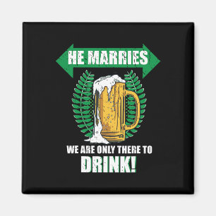 Mens Team Groom Stag Party Beer Men  Magnet