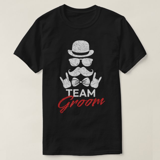 Mens Team GroomWedding Marriage Bachelor Party  T-Shirt (Design Front)