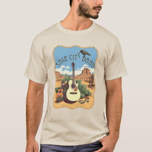 Men's tee featuring Sage City band logo.