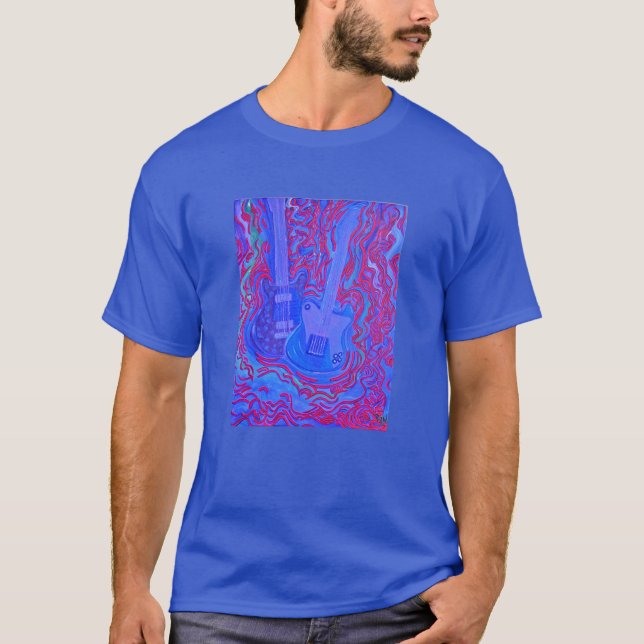 Men's Tee Shirt- Guitar Vibrations (Front)