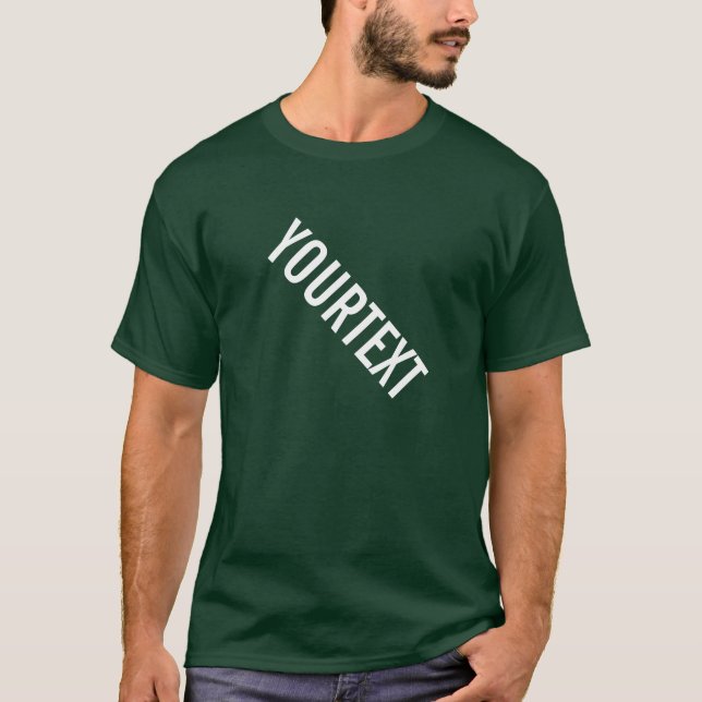 Mens Tee Shirts Add Your Text Modern Design (Front)