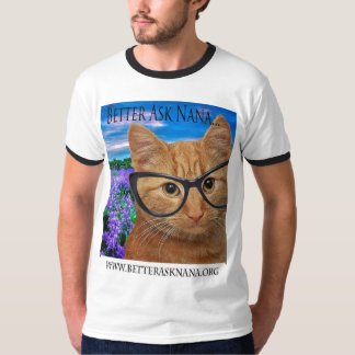 mens tee with black ring sleebes and neck