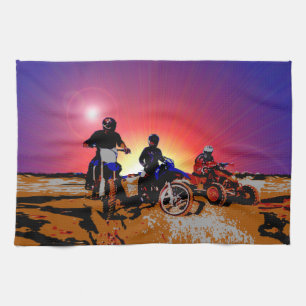 Men's Teen Boy's Motocross Motorbike Riding Tea Towel