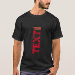 Mens Tees Custom Distressed Text Modern Elegant<br><div class="desc">Add Your Distressed Text Here Template Men's Basic Black Dark T-Shirt.</div>