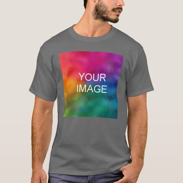 Men's Tees Dark Grey Add Your Image Logo Here (Front)