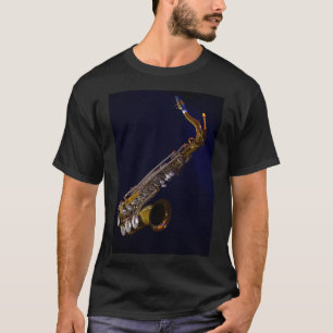 Mens Teeshirt with saxophone T-Shirt