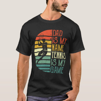 Mens Tennis Dad Fathers Day Gift for Dad fisherman T-Shirt