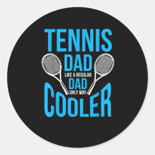 mens tennis dad  funny cute fars day classic round sticker