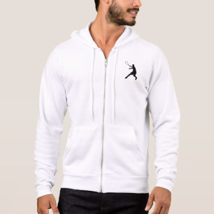 Men's Tennis Zip Hoodie with player logo drawing