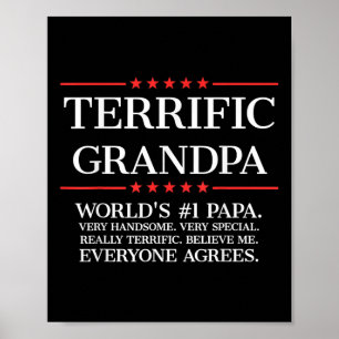 Mens Terrific Grandpa  Poster