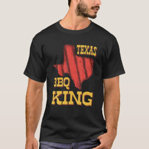 Mens Texas BBQ King Barbecue Smoking Meat BBQ Gril T-Shirt
