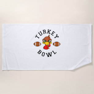 Mens Thanksgiving Football Turkey Bowl Shirt for M Beach Towel