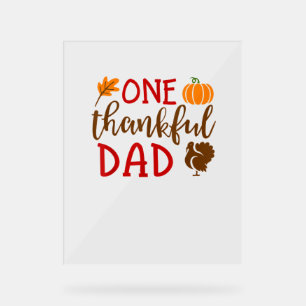 Mens Thanksgiving Matching Family Turkey Shirts On Acrylic Sign