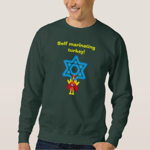 Men's Thanksgivukkah Funny Turkey Sweatshirt