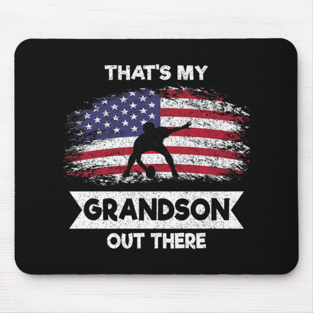 Mens That's my grandson out there American Footbal Mouse Mat (Front)