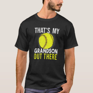Mens That's My Grandson Out There Baseball Grandpa T-Shirt