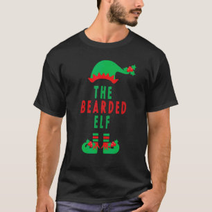 Mens The Bearded Elf Matching Family Group Christm T-Shirt