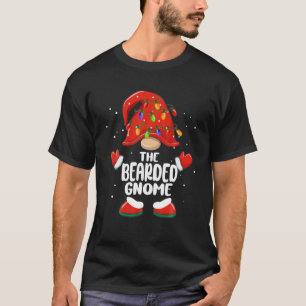 Mens The Bearded Gnome Christmas Family Matching P T-Shirt