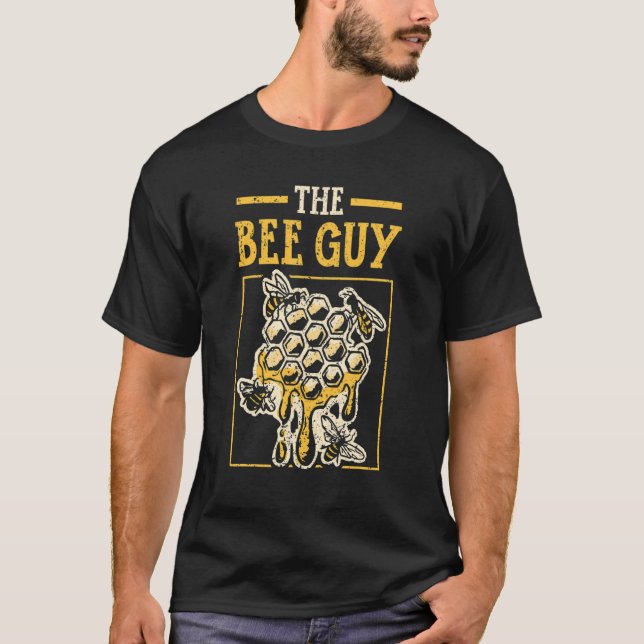 Mens The Bee Guy Beekeeper Beekeeping Apiarist Hon T-Shirt (Front)