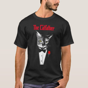Mens The Catfather Cat Dad Daddy Father Owner T-Shirt