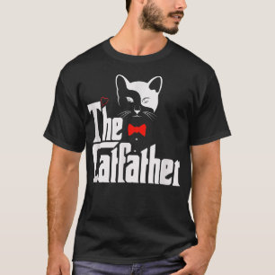 Mens The Catfather , Funny Cat Dad Lover Gift  T-Shirt