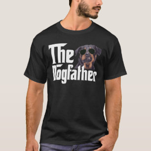 Mens The Dogfather Rottweiler Funny Dog Owner Dog T-Shirt