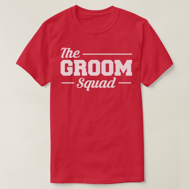 Mens The Groom SquadWedding Bachelor Party T-Shirt (Design Front)
