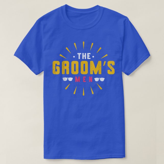 Mens The Grooms Men Engagement Bachelor Party Groo T-Shirt (Design Front)