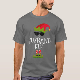 Mens The Husband Elf Costume Matching Family Group T-Shirt