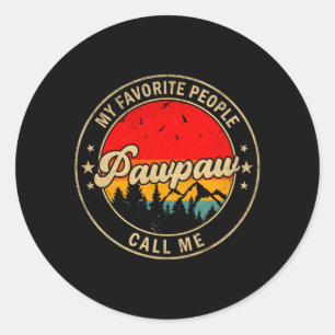 Mens The Kids Call Pawpaw For Papa Grandpa Classic Round Sticker